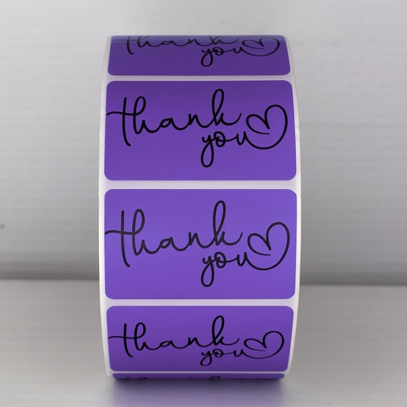 Thank You Stickers Mint Green Heart | Cute Small Business Packaging Labels - Picture 4 of 11